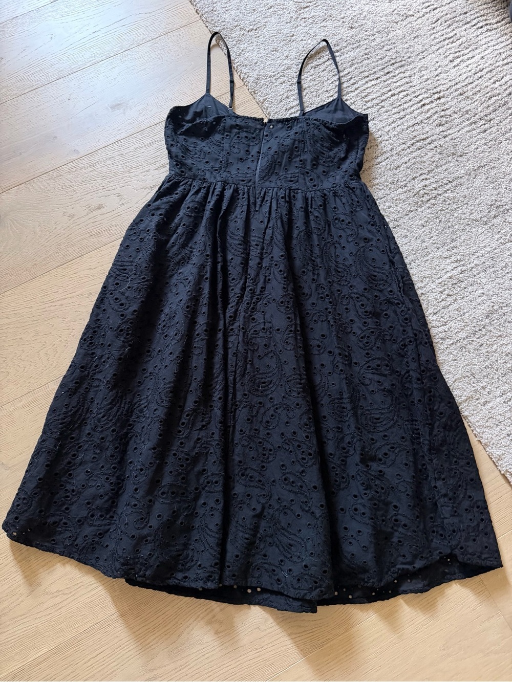 VENUS Black Eyelet-Strap Fit & Flare Dress - Picture 4 of 10